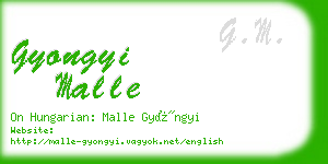 gyongyi malle business card